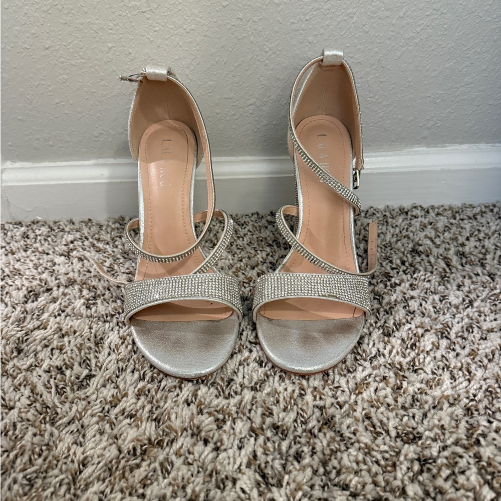 Luxe Silver Strappy Heels